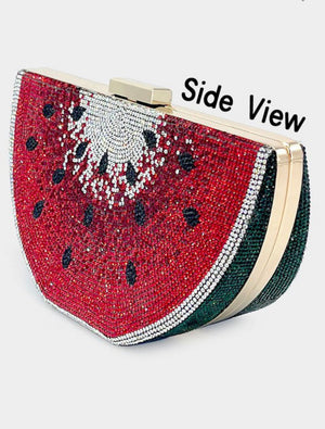 Open image in slideshow, WATERMELON RHINESTONE BAG
