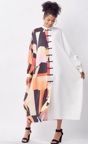 Open image in slideshow, NIKO OVERSIZE SHIRT DRESS
